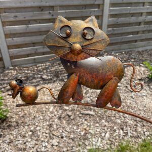 Tuinstekker kat en muis